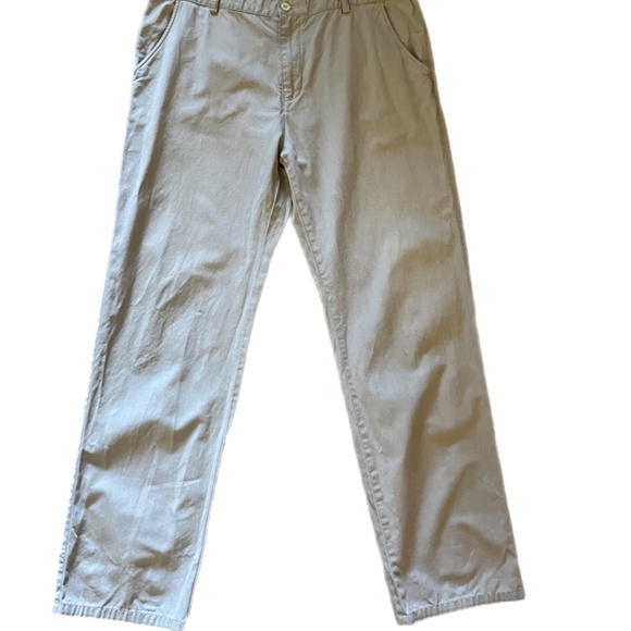 Beige Cotton Mens Work Office Business Trousers high quality - Picture 2 of 5